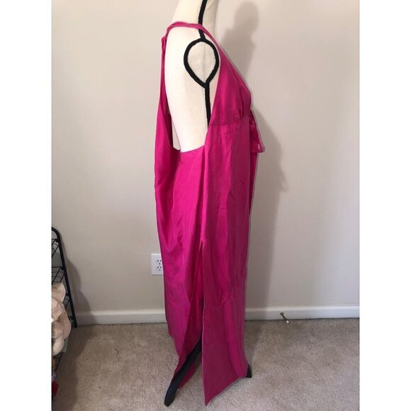 Moulinette Soeurs Chania Dress Size 6 Silk Berry Pink Grecian FLAWED NEW TAGS - Picture 3 of 11